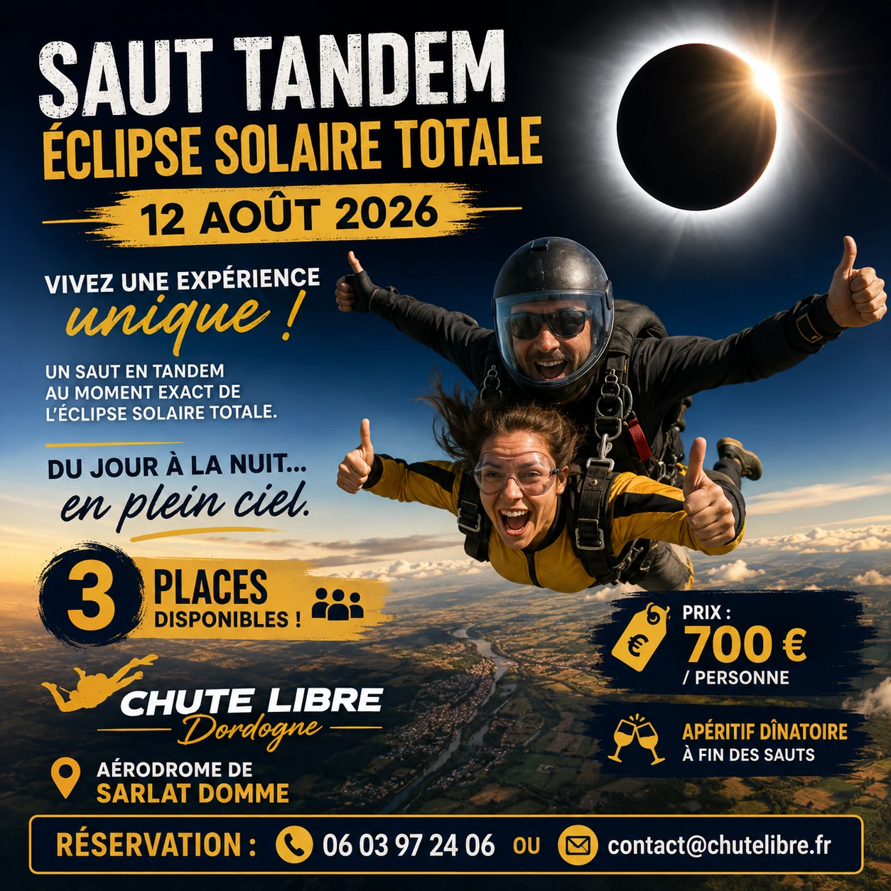 Offre spéciale éclipse de soleil 2026